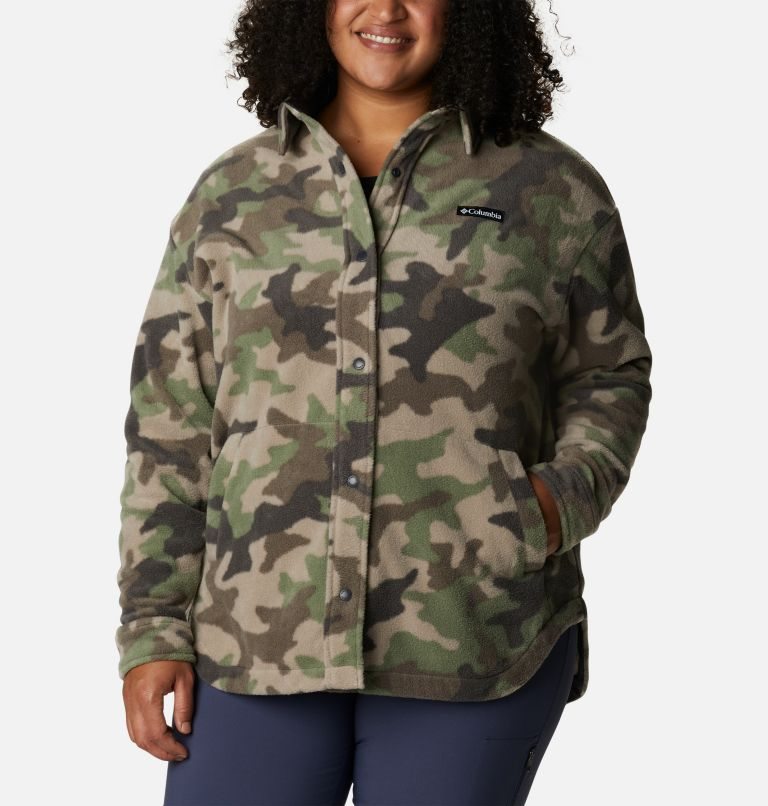 Columbia Benton Springs Shirt Jakke Dame Camouflage | Plus Size 24068T